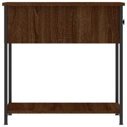 2 db barna tölgyszínű szerelt fa éjjeliszekrény 30x60x60 cm