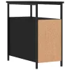 2 db fekete szerelt fa éjjeliszekrény 30x60x60 cm