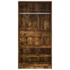 Füstös tölgy színű szerelt fa ruhásszekrény 100 x 50 x 200 cm