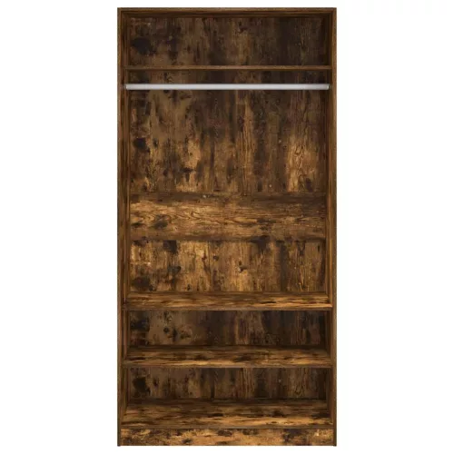 Füstös tölgy színű szerelt fa ruhásszekrény 100 x 50 x 200 cm