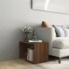 Barna tölgyszínű szerelt fa kisasztal 59x36x38 cm