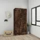 Füstös tölgy színű szerelt fa ruhásszekrény 82,5x51,5x180 cm