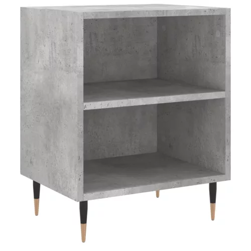 2 db betonszürke szerelt fa éjjeliszekrény 40x30x50 cm