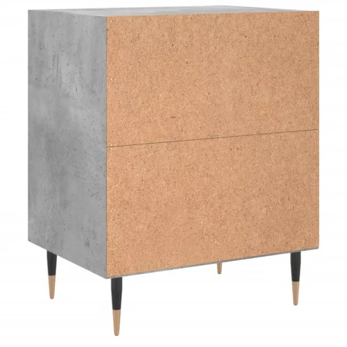 2 db betonszürke szerelt fa éjjeliszekrény 40x30x50 cm