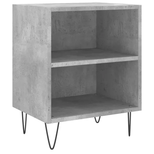 2 db betonszürke szerelt fa éjjeliszekrény 40x30x50 cm