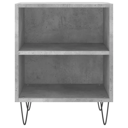 2 db betonszürke szerelt fa éjjeliszekrény 40x30x50 cm