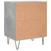 2 db betonszürke szerelt fa éjjeliszekrény 40x30x50 cm