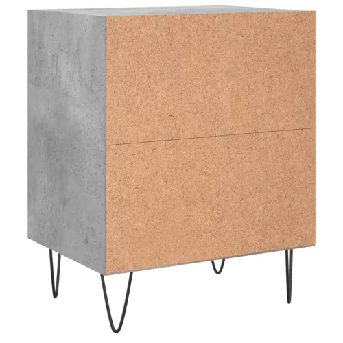 2 db betonszürke szerelt fa éjjeliszekrény 40x30x50 cm