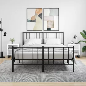 2 db fehér szerelt fa éjjeliszekrény 40 x 30 x 50 cm