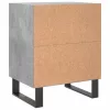2 db betonszürke szerelt fa éjjeliszekrény 40x30x50 cm
