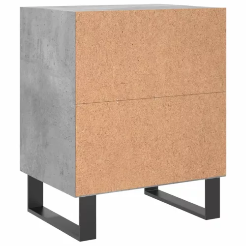2 db betonszürke szerelt fa éjjeliszekrény 40x30x50 cm