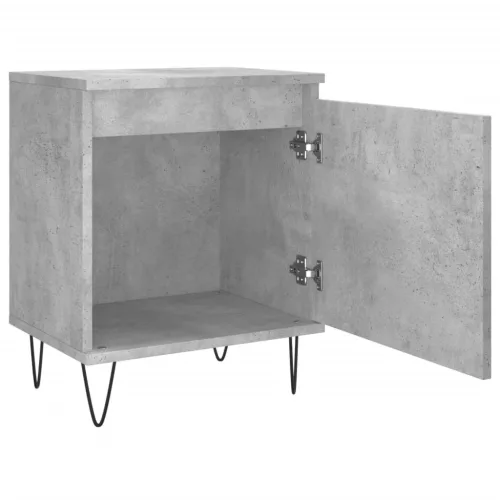 2 db betonszürke szerelt fa éjjeliszekrény 40x30x50 cm