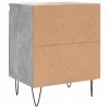 2 db betonszürke szerelt fa éjjeliszekrény 40x30x50 cm