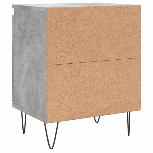 2 db betonszürke szerelt fa éjjeliszekrény 40x30x50 cm