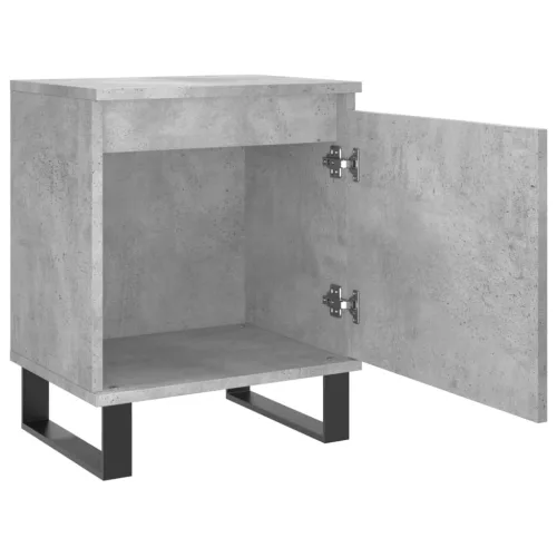 2 db betonszürke szerelt fa éjjeliszekrény 40x30x50 cm