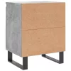 2 db betonszürke szerelt fa éjjeliszekrény 40x30x50 cm