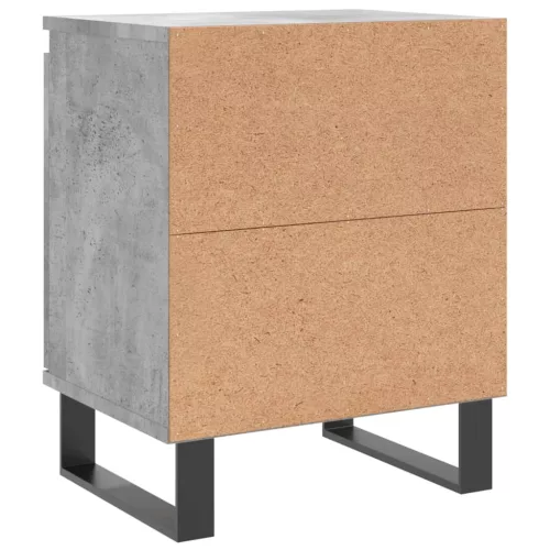 2 db betonszürke szerelt fa éjjeliszekrény 40x30x50 cm