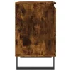 2 db füstös tölgy színű szerelt fa éjjeliszekrény 40x30x50 cm