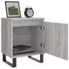 2 db szürke-sonoma színű szerelt fa éjjeliszekrény 40x30x50 cm