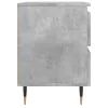 Betonszürke szerelt fa éjjeliszekrény 40x35x50 cm