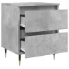 2 db betonszürke szerelt fa éjjeliszekrény 40 x 35 x 50 cm