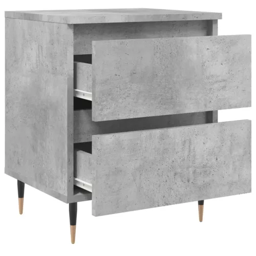 2 db betonszürke szerelt fa éjjeliszekrény 40 x 35 x 50 cm