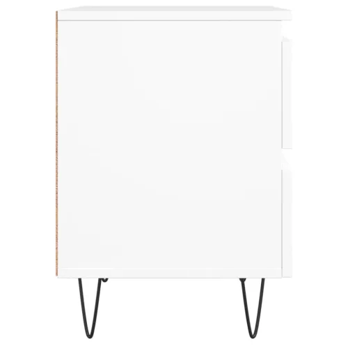 Fehér szerelt fa éjjeliszekrény 40 x 35 x 50 cm