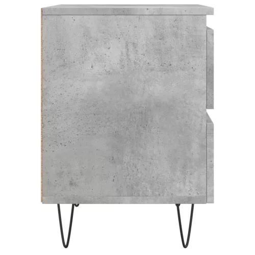 Betonszürke szerelt fa éjjeliszekrény 40x35x50 cm