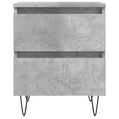 2 db betonszürke szerelt fa éjjeliszekrény 40 x 35 x 50 cm