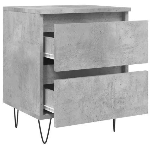 2 db betonszürke szerelt fa éjjeliszekrény 40 x 35 x 50 cm
