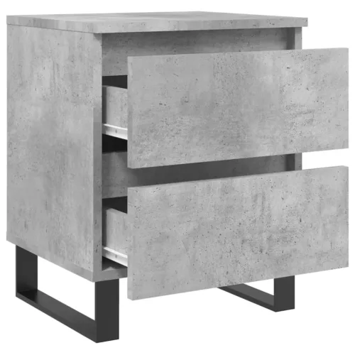 Betonszürke szerelt fa éjjeliszekrény 40x35x50 cm