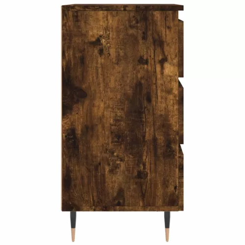 2 db füstös tölgy színű szerelt fa éjjeliszekrény 40x35x69 cm