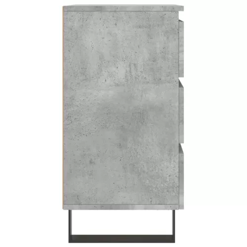 2 db betonszürke szerelt fa éjjeliszekrény 40x35x69 cm