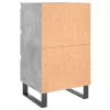 2 db betonszürke szerelt fa éjjeliszekrény 40x35x69 cm