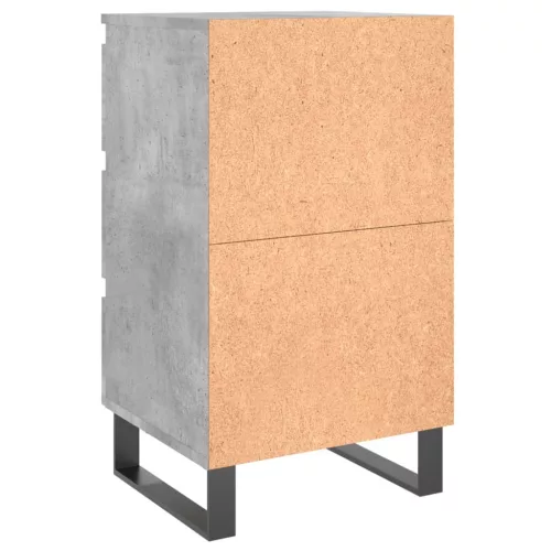 2 db betonszürke szerelt fa éjjeliszekrény 40x35x69 cm