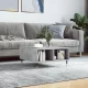 Betonszürke szerelt fa dohányzóasztal 60 x 60 x 30 cm