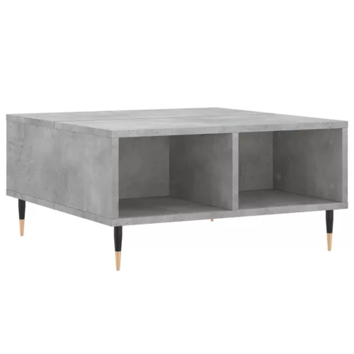 Betonszürke szerelt fa dohányzóasztal 60 x 60 x 30 cm