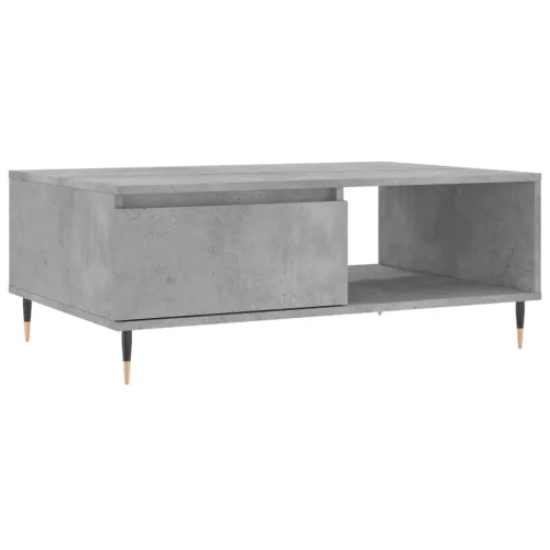 Betonszürke szerelt fa dohányzóasztal 90 x 60 x 35 cm