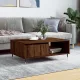 Barna tölgyszínű szerelt fa dohányzóasztal 90 x 60 x 35 cm