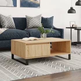   Sonoma tölgy színű szerelt fa dohányzóasztal 90 x 60 x 35 cm