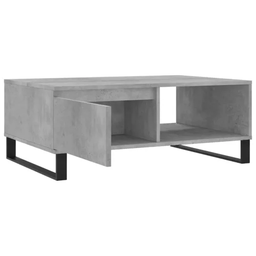 Betonszürke szerelt fa dohányzóasztal 90 x 60 x 35 cm