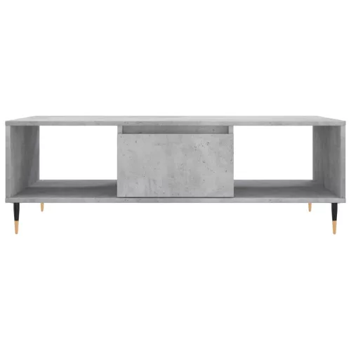 Betonszürke szerelt fa dohányzóasztal 104 x 60 x 35 cm