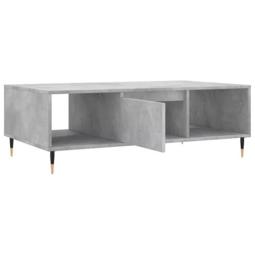 Betonszürke szerelt fa dohányzóasztal 104 x 60 x 35 cm