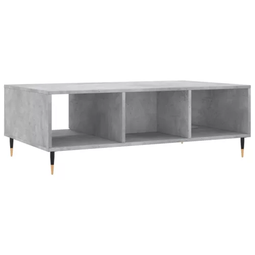 Betonszürke szerelt fa dohányzóasztal 104 x 60 x 35 cm