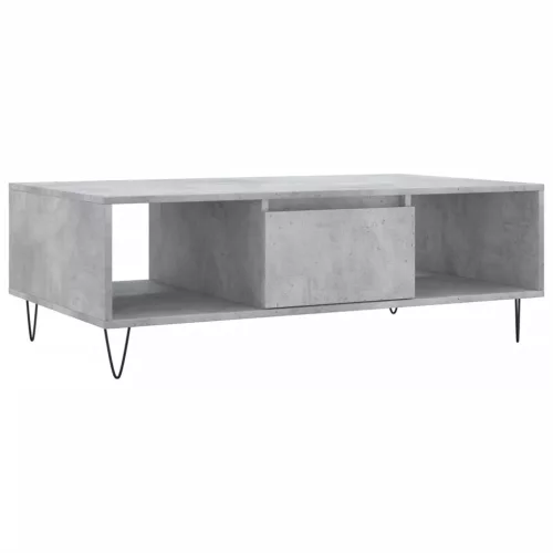 Betonszürke szerelt fa dohányzóasztal 104 x 60 x 35 cm