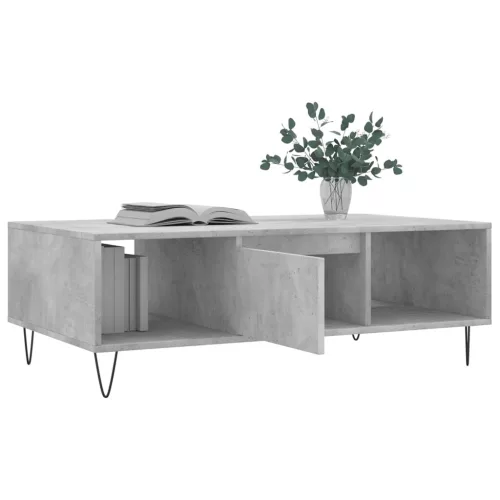 Betonszürke szerelt fa dohányzóasztal 104 x 60 x 35 cm