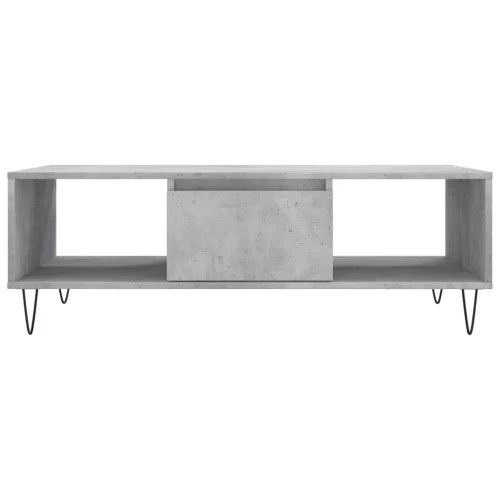Betonszürke szerelt fa dohányzóasztal 104 x 60 x 35 cm