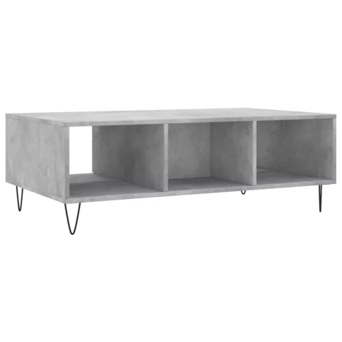 Betonszürke szerelt fa dohányzóasztal 104 x 60 x 35 cm