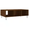 Barna tölgyszínű szerelt fa dohányzóasztal 104 x 60 x 35 cm