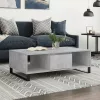 Betonszürke szerelt fa dohányzóasztal 104 x 60 x 35 cm